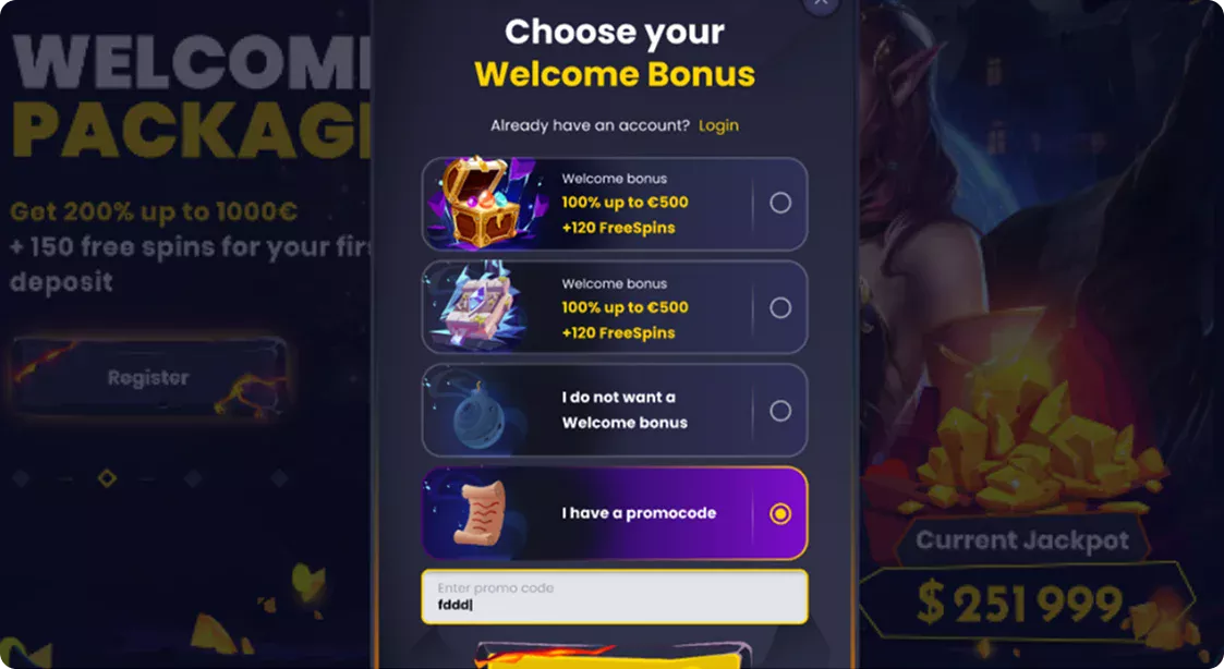 Slotsgem Casino Registration step 3